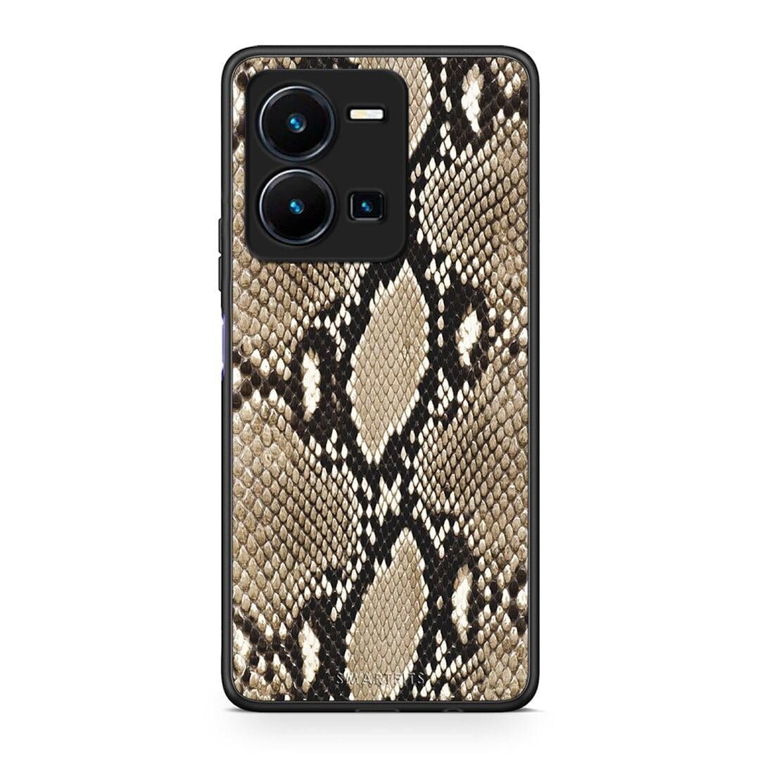 Θήκη Vivo Y35 Animal Fashion Snake από τη Smartfits με σχέδιο στο πίσω μέρος και μαύρο περίβλημα | Vivo Y35 Animal Fashion Snake Case with Colorful Back and Black Bezels