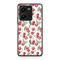 Thumbnail for Θήκη Vivo Y35 Cherry Summer από τη Smartfits με σχέδιο στο πίσω μέρος και μαύρο περίβλημα | Vivo Y35 Cherry Summer Case with Colorful Back and Black Bezels