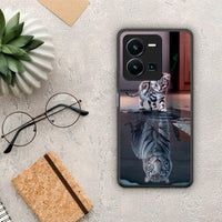 Thumbnail for Θήκη Vivo Y35 Cute Tiger από τη Smartfits με σχέδιο στο πίσω μέρος και μαύρο περίβλημα | Vivo Y35 Cute Tiger Case with Colorful Back and Black Bezels