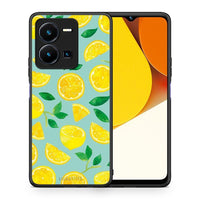 Thumbnail for Θήκη Vivo Y35 Lemons από τη Smartfits με σχέδιο στο πίσω μέρος και μαύρο περίβλημα | Vivo Y35 Lemons Case with Colorful Back and Black Bezels