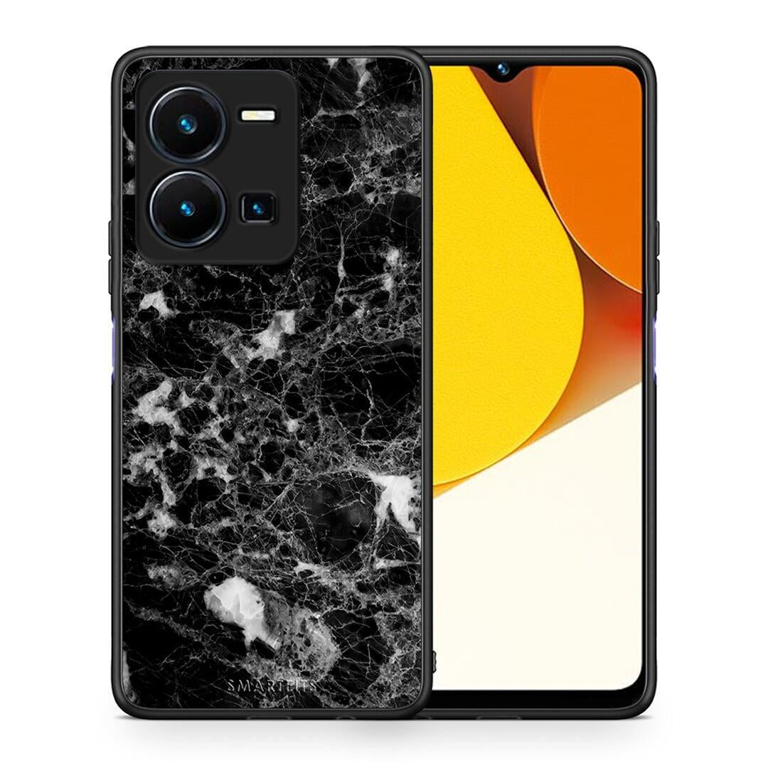 Θήκη Vivo Y35 Marble Male από τη Smartfits με σχέδιο στο πίσω μέρος και μαύρο περίβλημα | Vivo Y35 Marble Male Case with Colorful Back and Black Bezels