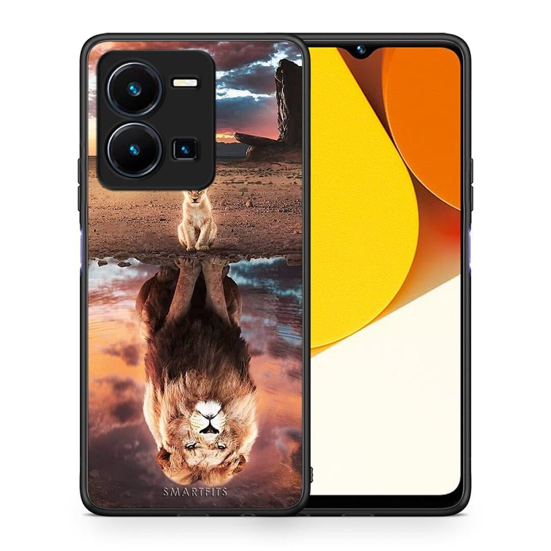 Θήκη Vivo Y35 Sunset Dreams από τη Smartfits με σχέδιο στο πίσω μέρος και μαύρο περίβλημα | Vivo Y35 Sunset Dreams Case with Colorful Back and Black Bezels