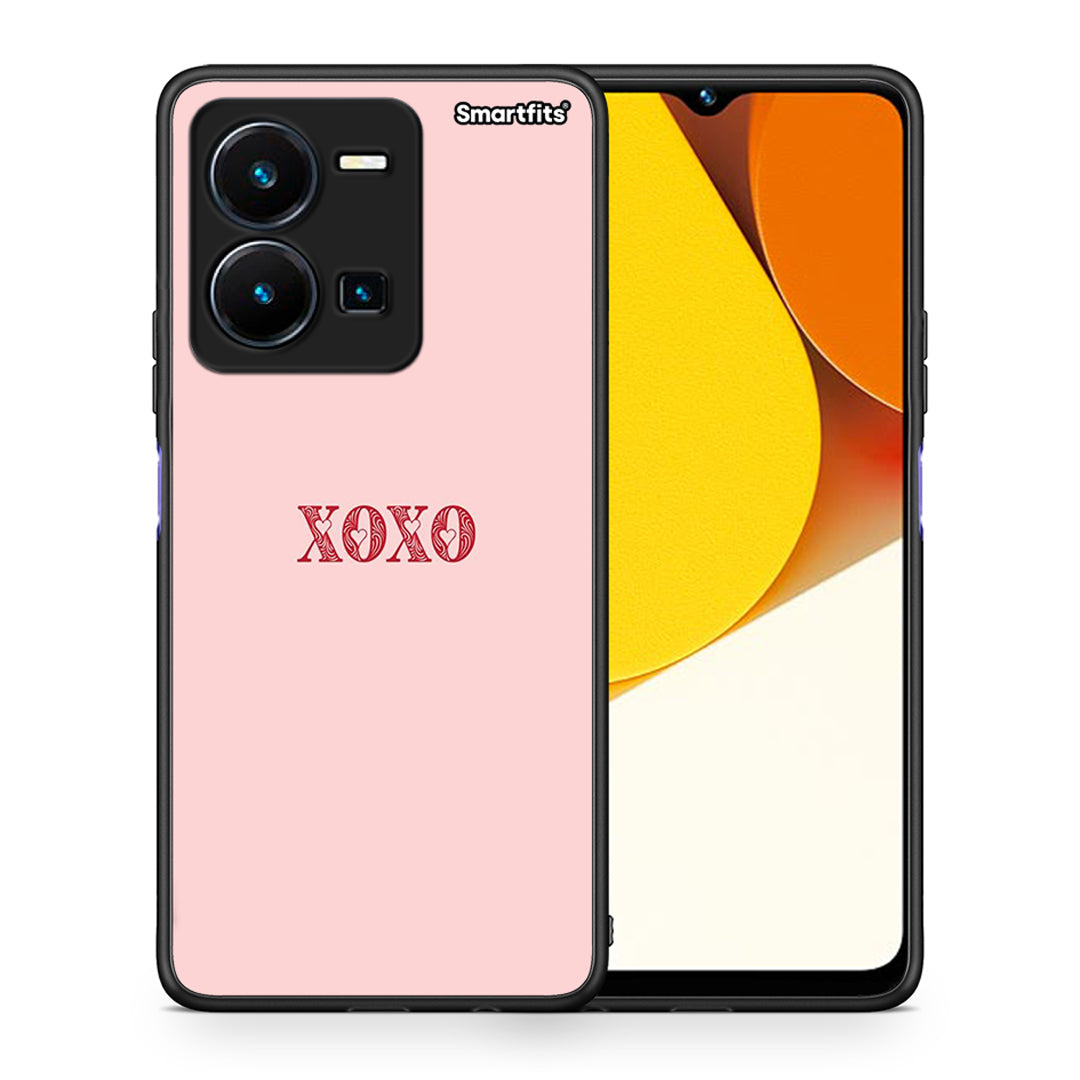 Θήκη Vivo Y35 XOXO Love από τη Smartfits με σχέδιο στο πίσω μέρος και μαύρο περίβλημα | Vivo Y35 XOXO Love Case with Colorful Back and Black Bezels