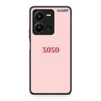 Thumbnail for Θήκη Vivo Y35 XOXO Love από τη Smartfits με σχέδιο στο πίσω μέρος και μαύρο περίβλημα | Vivo Y35 XOXO Love Case with Colorful Back and Black Bezels