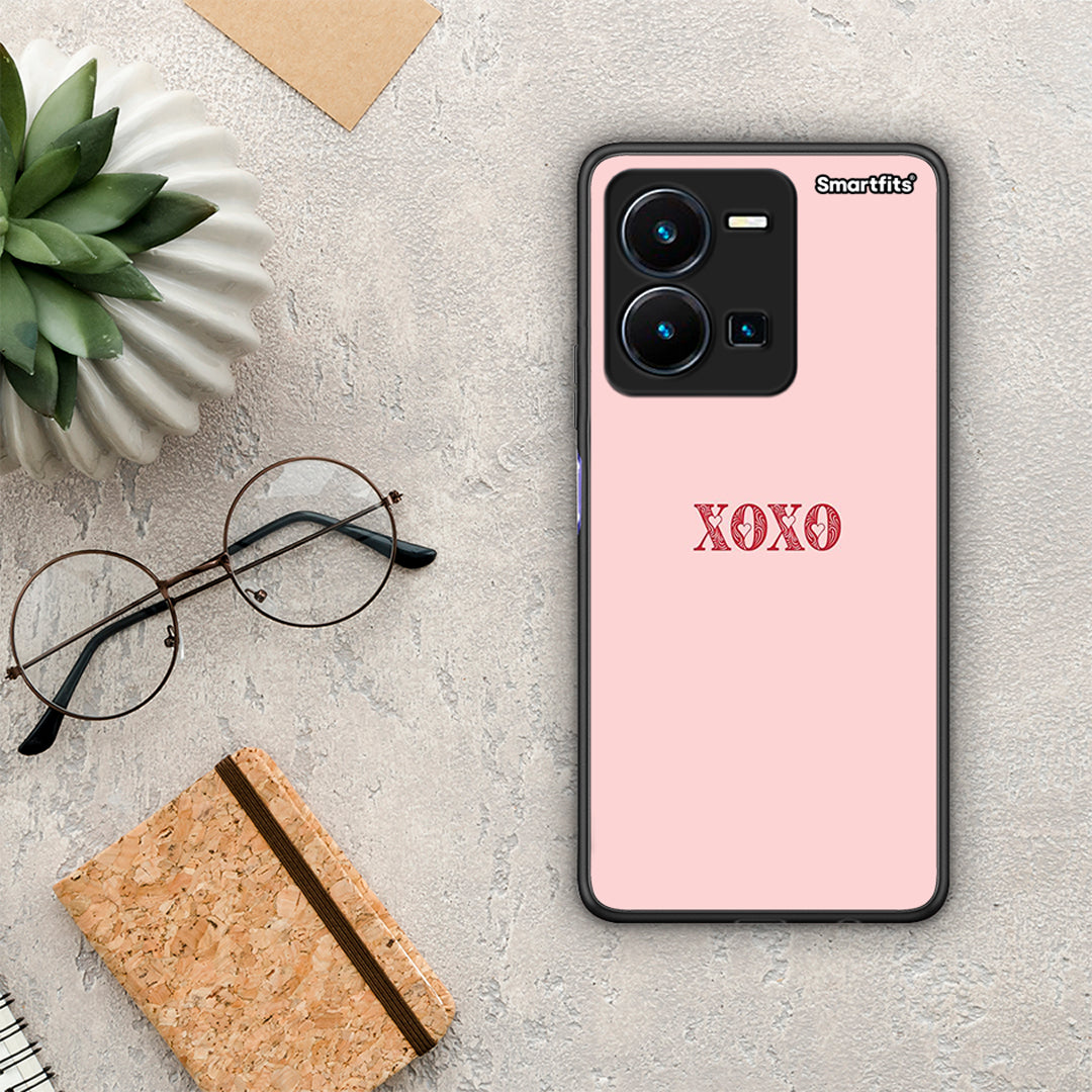 Θήκη Vivo Y35 XOXO Love από τη Smartfits με σχέδιο στο πίσω μέρος και μαύρο περίβλημα | Vivo Y35 XOXO Love Case with Colorful Back and Black Bezels