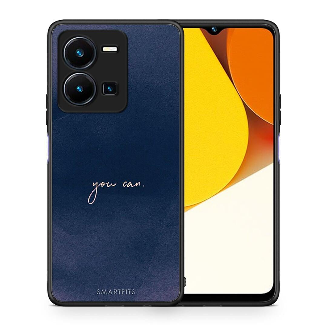 Θήκη Vivo Y35 You Can από τη Smartfits με σχέδιο στο πίσω μέρος και μαύρο περίβλημα | Vivo Y35 You Can Case with Colorful Back and Black Bezels