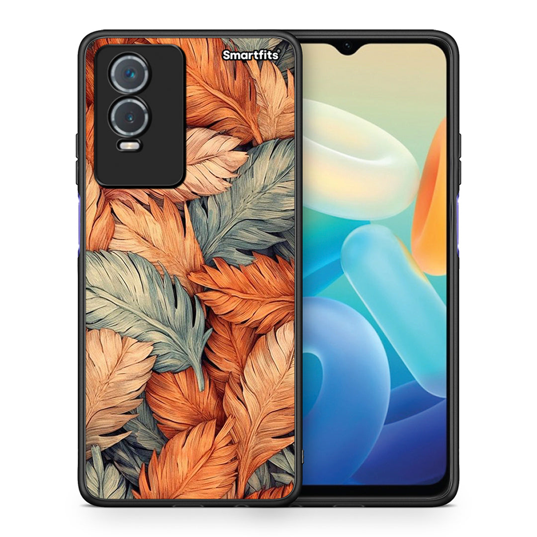 Θήκη Vivo Y76 5G / Y76s / Y74s Autumn Leaves από τη Smartfits με σχέδιο στο πίσω μέρος και μαύρο περίβλημα | Vivo Y76 5G / Y76s / Y74s Autumn Leaves case with colorful back and black bezels