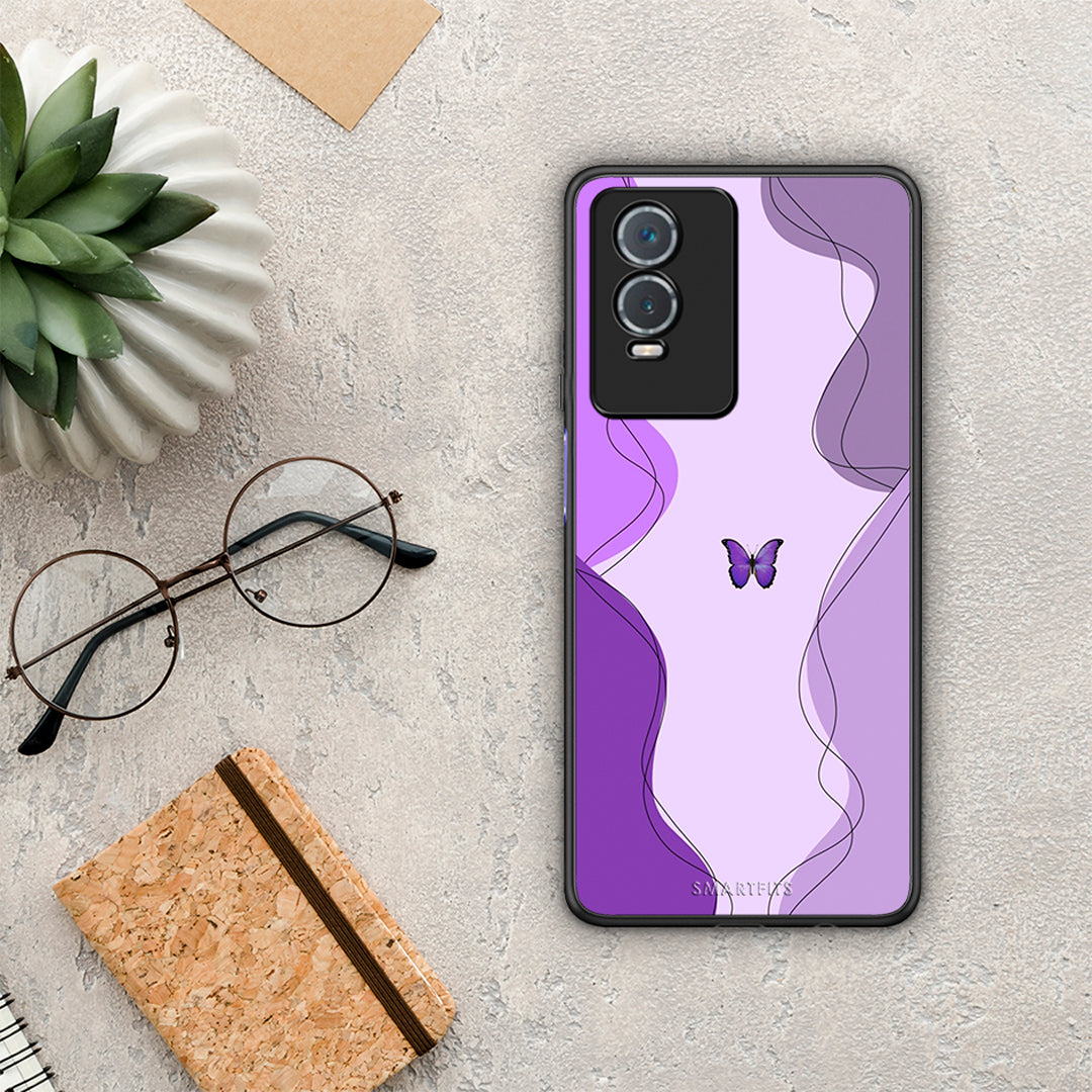 Purple Mariposa - Vivo Y76 5G / Y76s / Y74s case