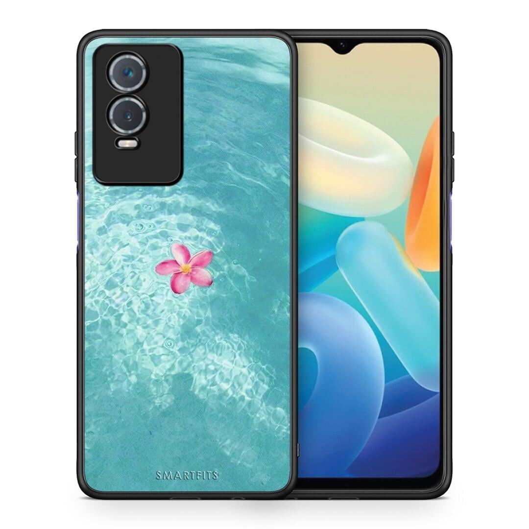 Θήκη Vivo Y76 5G / Y76s / Y74s Water Flower από τη Smartfits με σχέδιο στο πίσω μέρος και μαύρο περίβλημα | Vivo Y76 5G / Y76s / Y74s Water Flower case with colorful back and black bezels