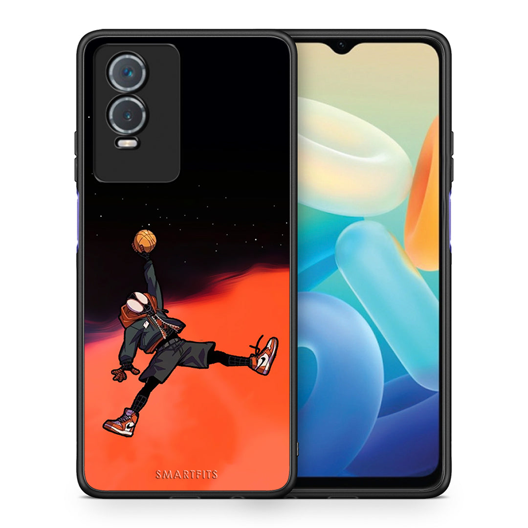 Θήκη Vivo Y76 5G / Y76s / Y74s Basketball Hero από τη Smartfits με σχέδιο στο πίσω μέρος και μαύρο περίβλημα | Vivo Y76 5G / Y76s / Y74s Basketball Hero case with colorful back and black bezels