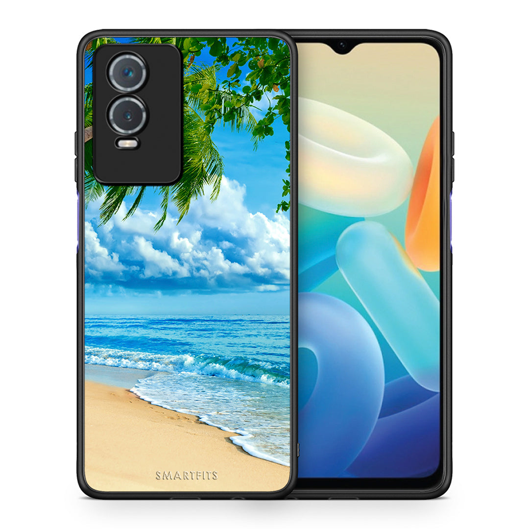 Θήκη Vivo Y76 5G / Y76s / Y74s Beautiful Beach από τη Smartfits με σχέδιο στο πίσω μέρος και μαύρο περίβλημα | Vivo Y76 5G / Y76s / Y74s Beautiful Beach case with colorful back and black bezels