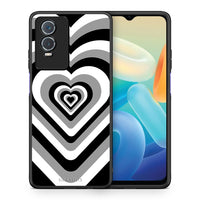 Thumbnail for Θήκη Vivo Y76 5G / Y76s / Y74s Black Hearts από τη Smartfits με σχέδιο στο πίσω μέρος και μαύρο περίβλημα | Vivo Y76 5G / Y76s / Y74s Black Hearts case with colorful back and black bezels