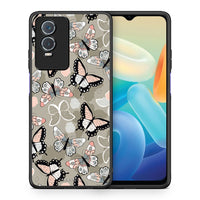 Thumbnail for Θήκη Vivo Y76 5G / Y76s / Y74s Butterflies Boho από τη Smartfits με σχέδιο στο πίσω μέρος και μαύρο περίβλημα | Vivo Y76 5G / Y76s / Y74s Butterflies Boho case with colorful back and black bezels