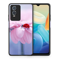 Thumbnail for Θήκη Vivo Y76 5G / Y76s / Y74s Ladybug Flower από τη Smartfits με σχέδιο στο πίσω μέρος και μαύρο περίβλημα | Vivo Y76 5G / Y76s / Y74s Ladybug Flower case with colorful back and black bezels