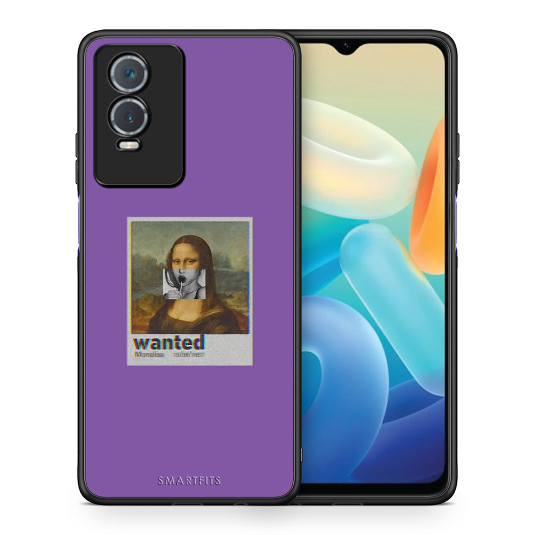 Θήκη Vivo Y76 5G / Y76s / Y74s Monalisa Popart από τη Smartfits με σχέδιο στο πίσω μέρος και μαύρο περίβλημα | Vivo Y76 5G / Y76s / Y74s Monalisa Popart case with colorful back and black bezels