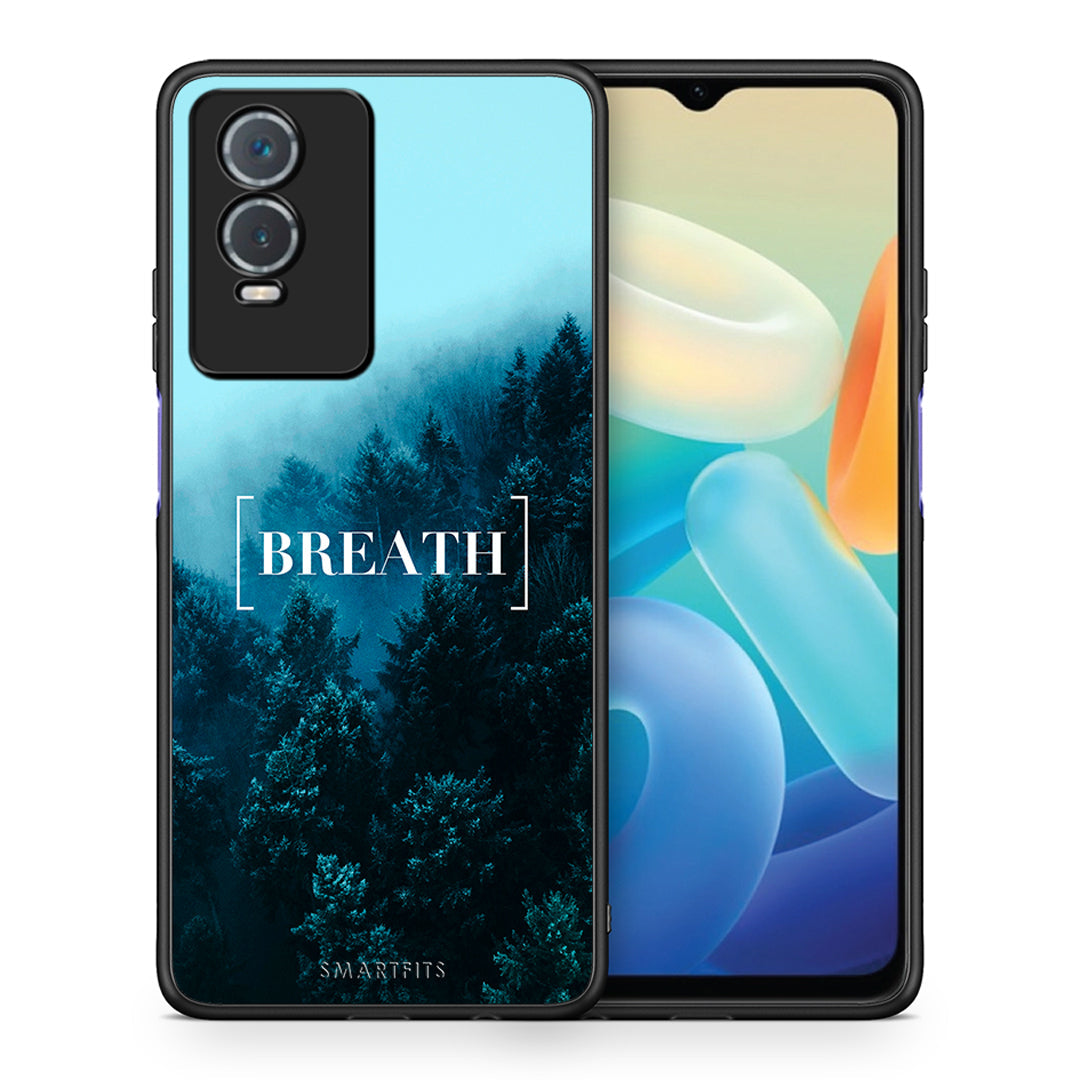 Θήκη Vivo Y76 5G / Y76s / Y74s Breath Quote από τη Smartfits με σχέδιο στο πίσω μέρος και μαύρο περίβλημα | Vivo Y76 5G / Y76s / Y74s Breath Quote case with colorful back and black bezels