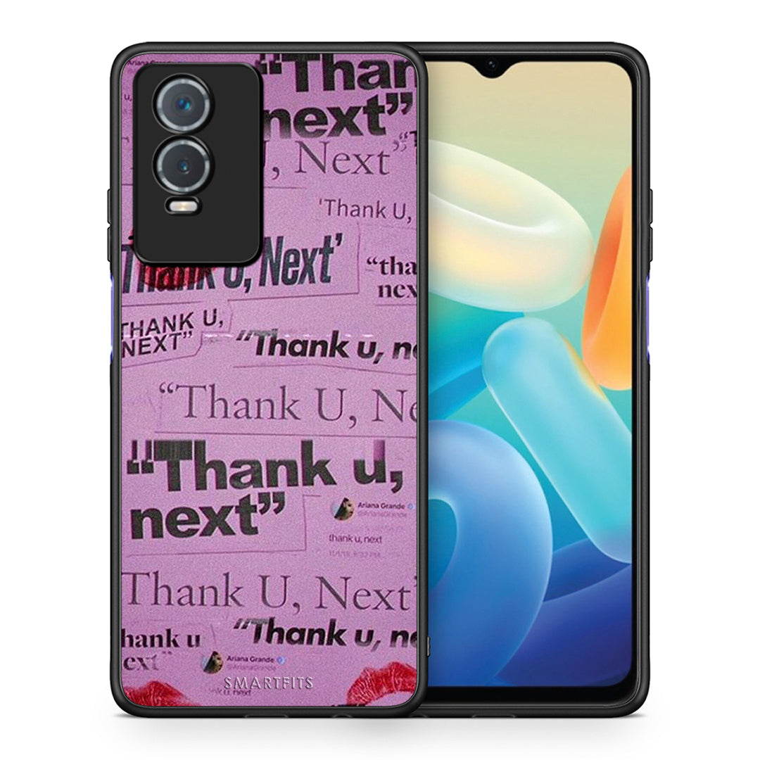 Θήκη Αγίου Βαλεντίνου Vivo Y76 5G / Y76s / Y74s Thank You Next από τη Smartfits με σχέδιο στο πίσω μέρος και μαύρο περίβλημα | Vivo Y76 5G / Y76s / Y74s Thank You Next case with colorful back and black bezels