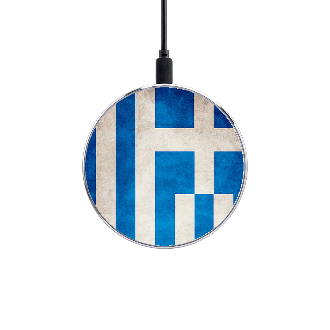 Ασύρματος Φορτιστής με χρώμα Flag Greek – Smartfits