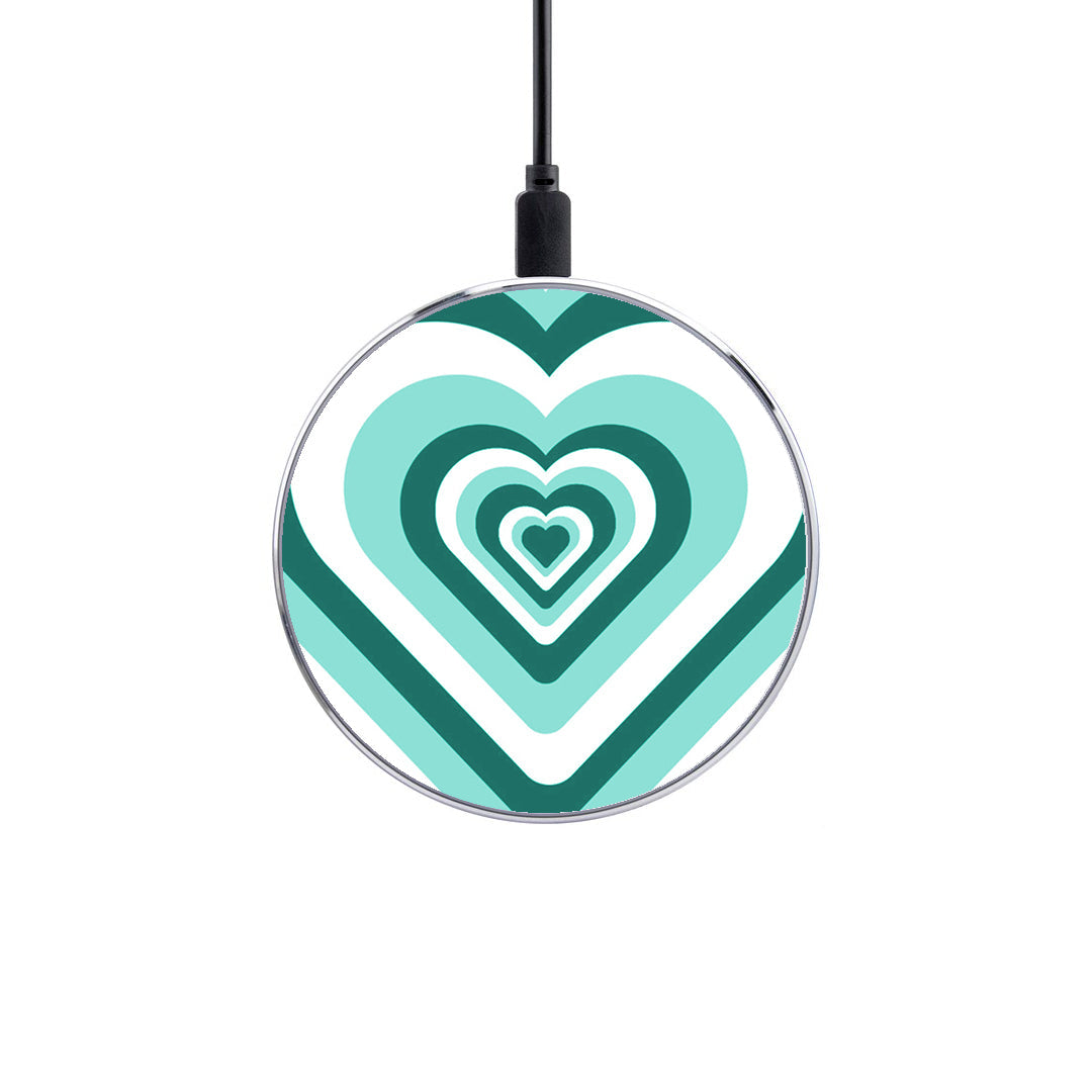 Ασύρματος Φορτιστής με χρώμα Green Hearts – Smartfits