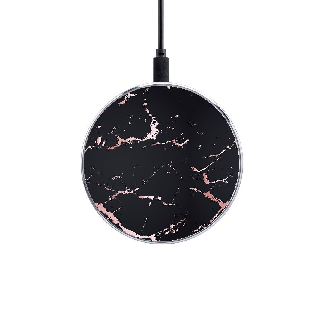 Ασύρματος Φορτιστής με χρώμα Marble Black Rosegold – Smartfits