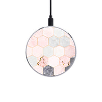 Thumbnail for Ασύρματος Φορτιστής με χρώμα Marble Hexagon Pink – Smartfits