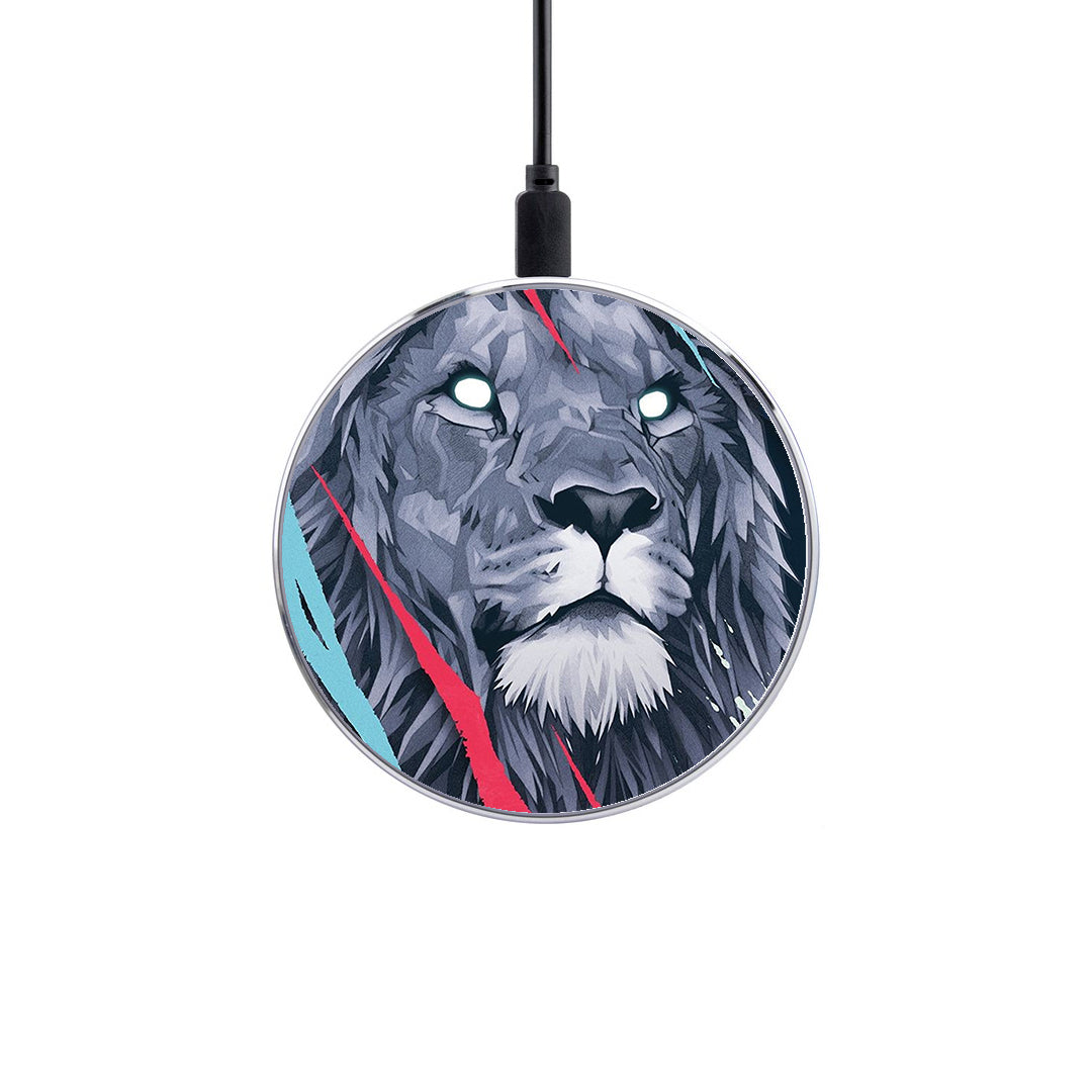 Ασύρματος Φορτιστής με χρώμα PopArt Lion Designer – Smartfits