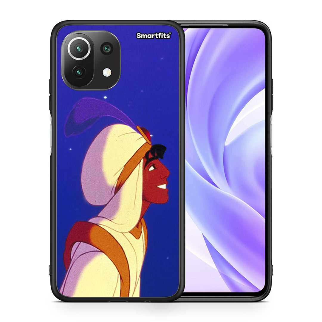 Θήκη Xiaomi 11 Lite/Mi 11 Lite Alladin And Jasmine Love 1 από τη Smartfits με σχέδιο στο πίσω μέρος και μαύρο περίβλημα | Xiaomi 11 Lite/Mi 11 Lite Alladin And Jasmine Love 1 case with colorful back and black bezels