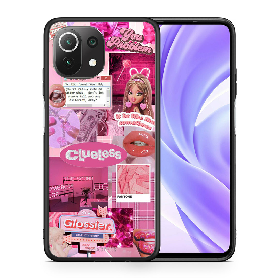 Θήκη Αγίου Βαλεντίνου Xiaomi 11 Lite / Mi 11 Lite Pink Love από τη Smartfits με σχέδιο στο πίσω μέρος και μαύρο περίβλημα | Xiaomi 11 Lite / Mi 11 Lite Pink Love case with colorful back and black bezels