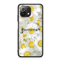 Thumbnail for Xiaomi 11 Lite / Mi 11 Lite Summer Daisies Θήκη από τη Smartfits με σχέδιο στο πίσω μέρος και μαύρο περίβλημα | Smartphone case with colorful back and black bezels by Smartfits
