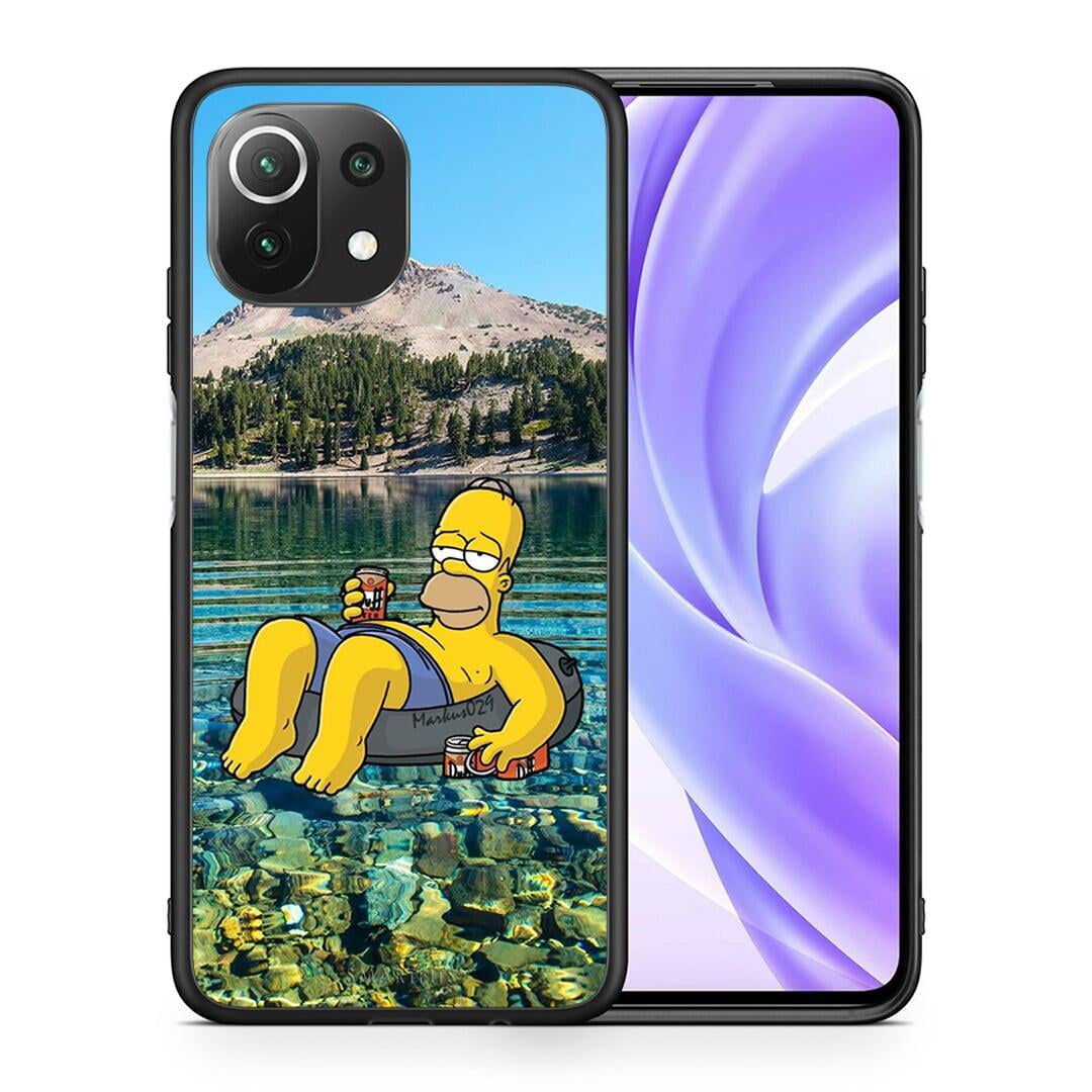 Θήκη Xiaomi 11 Lite / Mi 11 Lite Summer Happiness από τη Smartfits με σχέδιο στο πίσω μέρος και μαύρο περίβλημα | Xiaomi 11 Lite / Mi 11 Lite Summer Happiness case with colorful back and black bezels