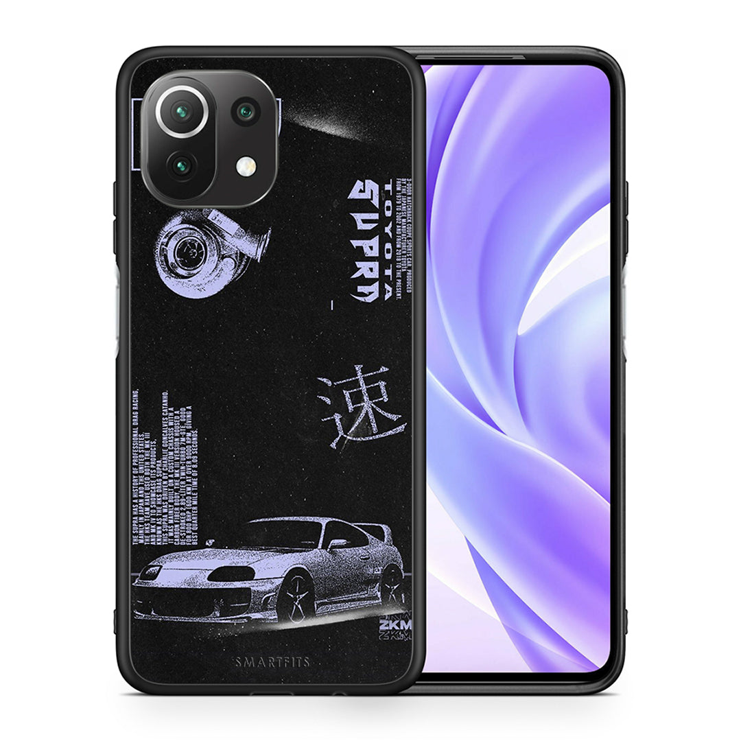 Θήκη Αγίου Βαλεντίνου Xiaomi 11 Lite / Mi 11 Lite Tokyo Drift από τη Smartfits με σχέδιο στο πίσω μέρος και μαύρο περίβλημα | Xiaomi 11 Lite / Mi 11 Lite Tokyo Drift case with colorful back and black bezels