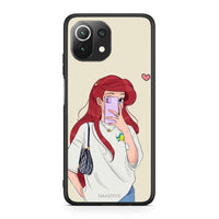 Thumbnail for Xiaomi 11 Lite / Mi 11 Lite Walking Mermaid Θήκη από τη Smartfits με σχέδιο στο πίσω μέρος και μαύρο περίβλημα | Smartphone case with colorful back and black bezels by Smartfits