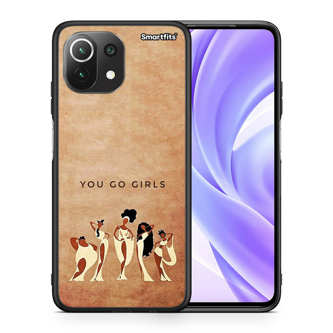 Θήκη Xiaomi 11 Lite/Mi 11 Lite You Go Girl από τη Smartfits με σχέδιο στο πίσω μέρος και μαύρο περίβλημα | Xiaomi 11 Lite/Mi 11 Lite You Go Girl case with colorful back and black bezels