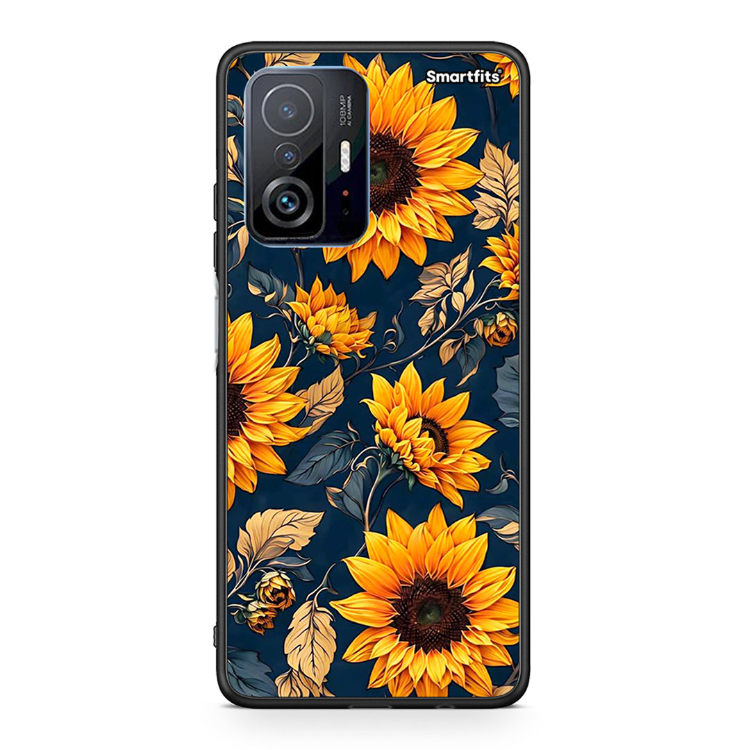Xiaomi 11T / 11T Pro Autumn Sunflowers Θήκη από τη Smartfits με σχέδιο στο πίσω μέρος και μαύρο περίβλημα | Smartphone case with colorful back and black bezels by Smartfits