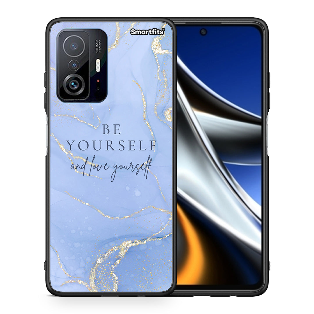 Θήκη Xiaomi 11T/11T Pro Be Yourself από τη Smartfits με σχέδιο στο πίσω μέρος και μαύρο περίβλημα | Xiaomi 11T/11T Pro Be Yourself case with colorful back and black bezels