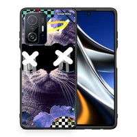 Thumbnail for Θήκη Xiaomi 11T/11T Pro Cat Collage από τη Smartfits με σχέδιο στο πίσω μέρος και μαύρο περίβλημα | Xiaomi 11T/11T Pro Cat Collage case with colorful back and black bezels