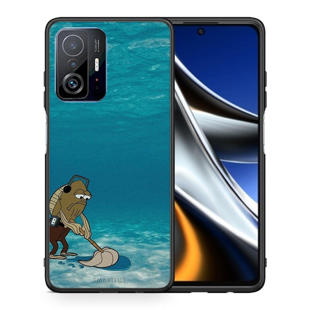 Θήκη Xiaomi 11T / 11T Pro Clean The Ocean από τη Smartfits με σχέδιο στο πίσω μέρος και μαύρο περίβλημα | Xiaomi 11T / 11T Pro Clean The Ocean case with colorful back and black bezels