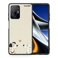 Thumbnail for Θήκη Xiaomi 11T/11T Pro Dalmatians Love από τη Smartfits με σχέδιο στο πίσω μέρος και μαύρο περίβλημα | Xiaomi 11T/11T Pro Dalmatians Love case with colorful back and black bezels