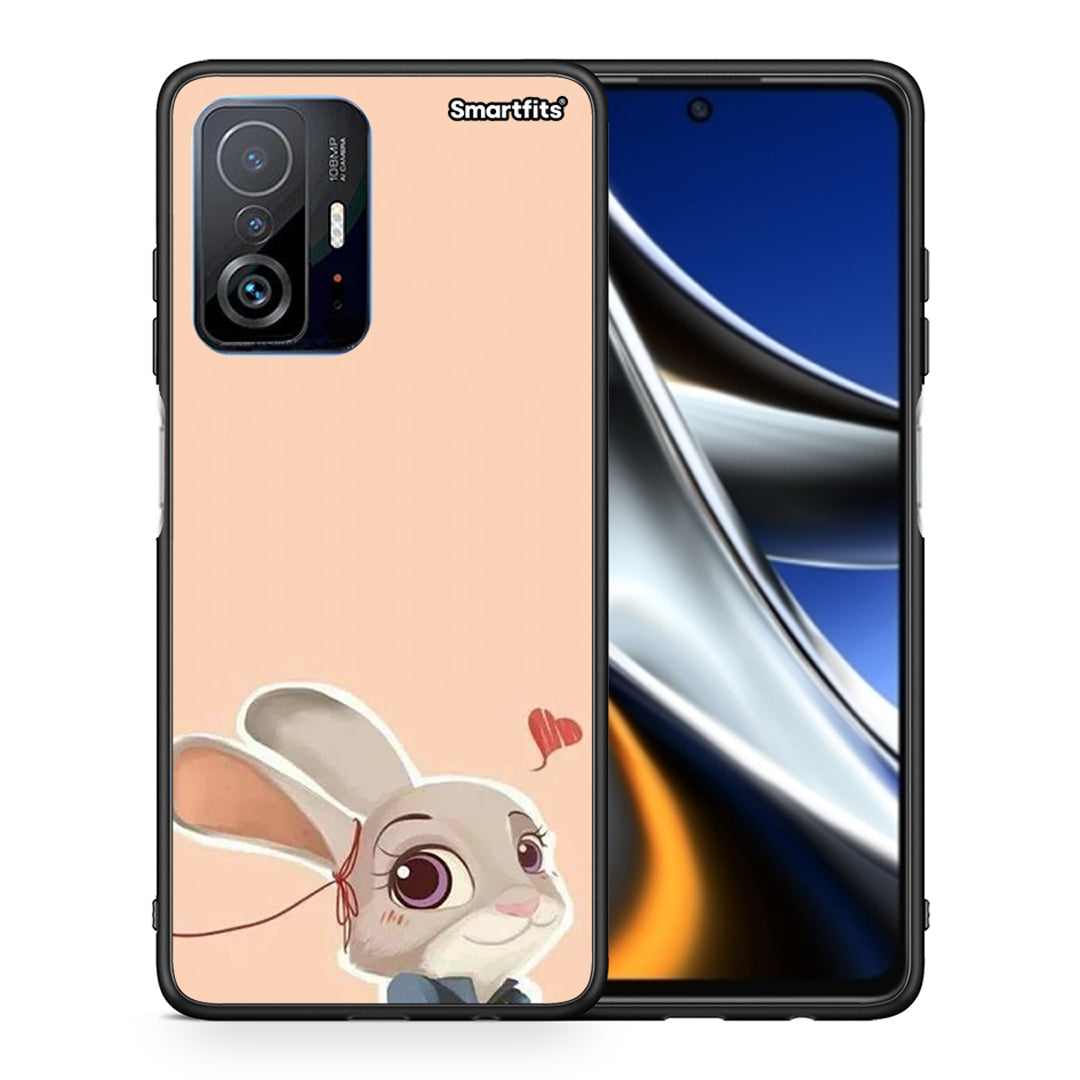 Θήκη Xiaomi 11T/11T Pro Nick Wilde And Judy Hopps Love 2 από τη Smartfits με σχέδιο στο πίσω μέρος και μαύρο περίβλημα | Xiaomi 11T/11T Pro Nick Wilde And Judy Hopps Love 2 case with colorful back and black bezels