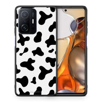 Thumbnail for Θήκη Xiaomi 11T/11T Pro Cow Print από τη Smartfits με σχέδιο στο πίσω μέρος και μαύρο περίβλημα | Xiaomi 11T/11T Pro Cow Print case with colorful back and black bezels