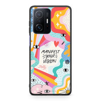 Thumbnail for Xiaomi 11T/11T Pro Manifest Your Vision θήκη από τη Smartfits με σχέδιο στο πίσω μέρος και μαύρο περίβλημα | Smartphone case with colorful back and black bezels by Smartfits