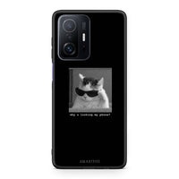Thumbnail for Xiaomi 11T/11T Pro Meme Cat θήκη από τη Smartfits με σχέδιο στο πίσω μέρος και μαύρο περίβλημα | Smartphone case with colorful back and black bezels by Smartfits