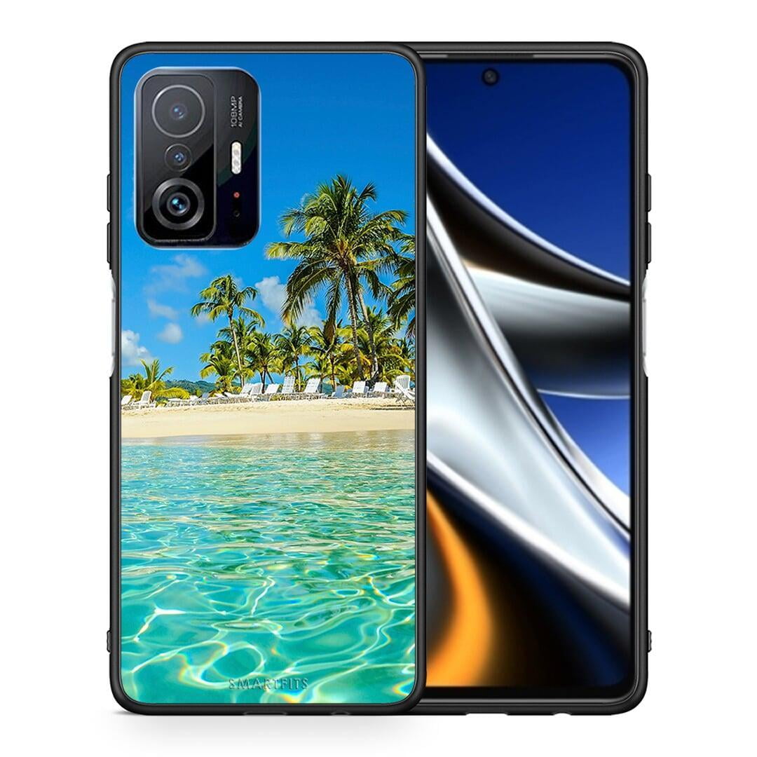 Θήκη Xiaomi 11T / 11T Pro Tropical Vibes από τη Smartfits με σχέδιο στο πίσω μέρος και μαύρο περίβλημα | Xiaomi 11T / 11T Pro Tropical Vibes case with colorful back and black bezels