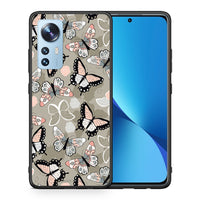 Thumbnail for Θήκη Xiaomi 12/12X 5G Butterflies Boho από τη Smartfits με σχέδιο στο πίσω μέρος και μαύρο περίβλημα | Xiaomi 12/12X 5G Butterflies Boho case with colorful back and black bezels