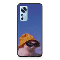 Thumbnail for Xiaomi 12/12X 5G Cat Diva θήκη από τη Smartfits με σχέδιο στο πίσω μέρος και μαύρο περίβλημα | Smartphone case with colorful back and black bezels by Smartfits