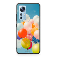 Thumbnail for Xiaomi 12/12X 5G Colorful Balloons θήκη από τη Smartfits με σχέδιο στο πίσω μέρος και μαύρο περίβλημα | Smartphone case with colorful back and black bezels by Smartfits