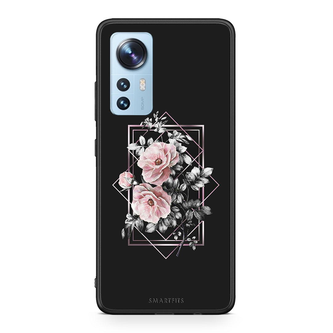 4 - Xiaomi 12/12X 5G Frame Flower case, cover, bumper