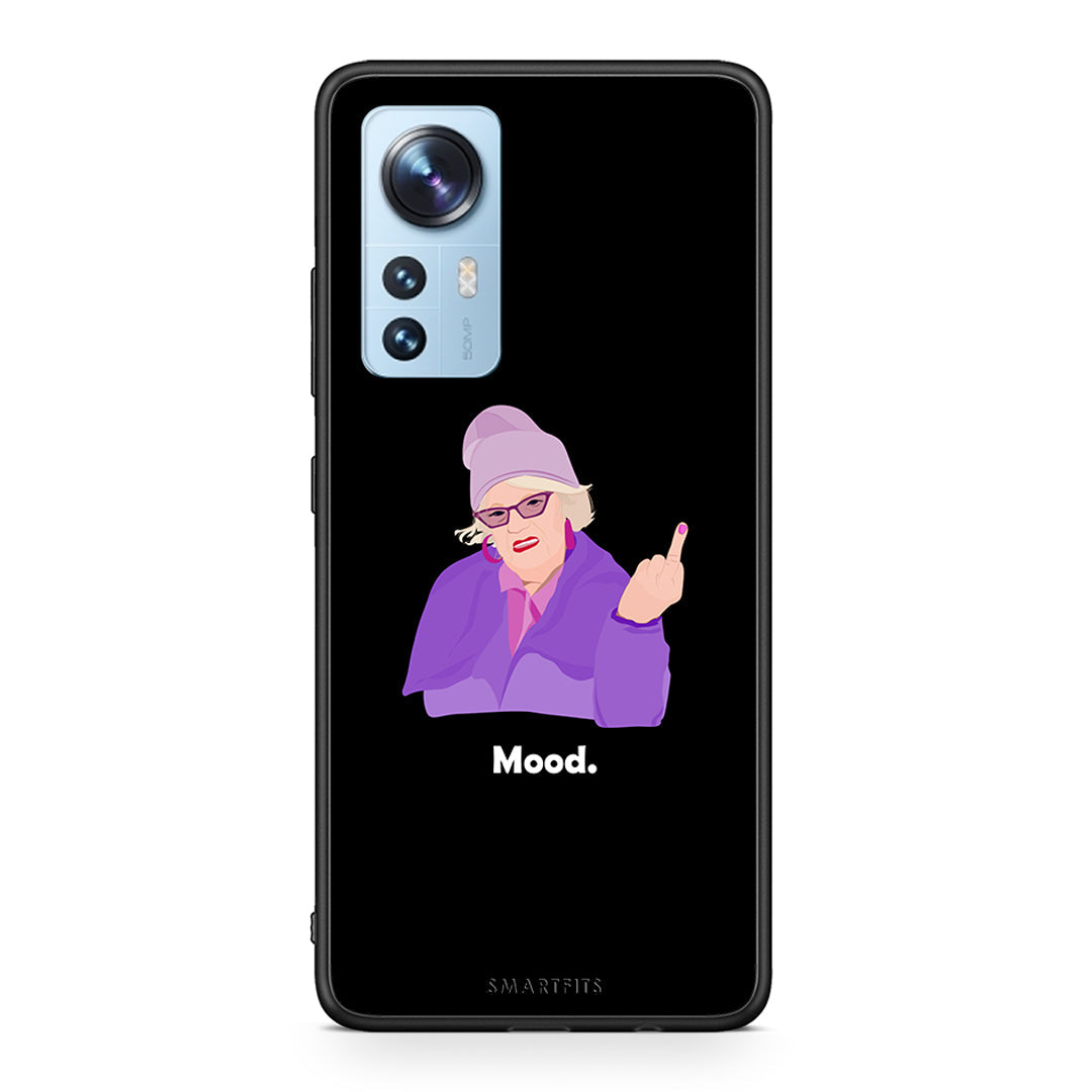 Xiaomi 12/12X 5G Grandma Mood Black θήκη από τη Smartfits με σχέδιο στο πίσω μέρος και μαύρο περίβλημα | Smartphone case with colorful back and black bezels by Smartfits