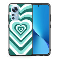 Thumbnail for Θήκη Xiaomi 12/12X 5G Green Hearts από τη Smartfits με σχέδιο στο πίσω μέρος και μαύρο περίβλημα | Xiaomi 12/12X 5G Green Hearts case with colorful back and black bezels
