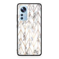 Thumbnail for 44 - Xiaomi 12/12X 5G Gold Geometric Marble case, cover, bumper